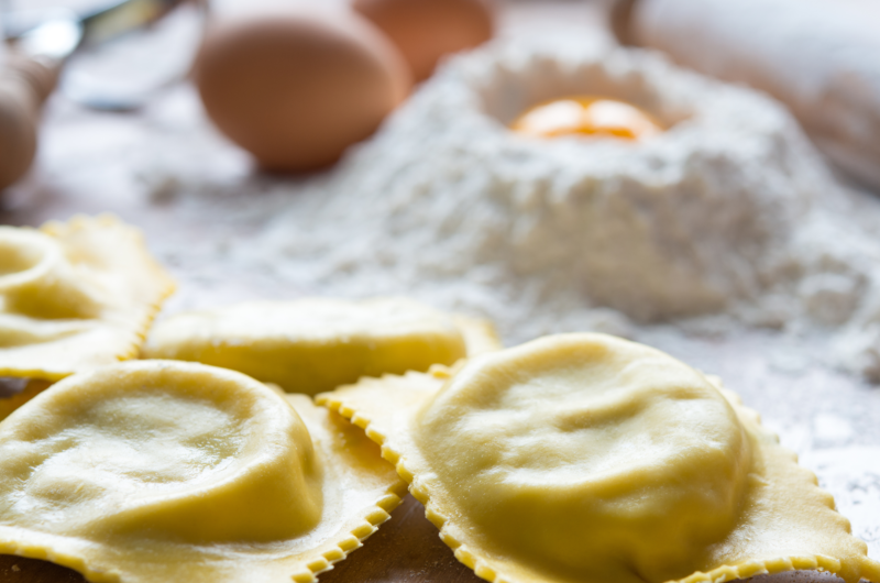 Raviolis Caseros con Mantequilla de Flor de Sal
